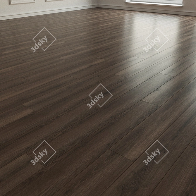 Natural Wood Laminate Flooring 3D model image 2