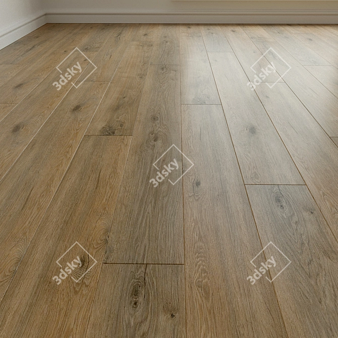 Natural Wood Parquet Laminate 3D model image 1