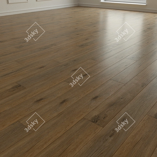 Natural Wood Parquet Laminate 3D model image 2