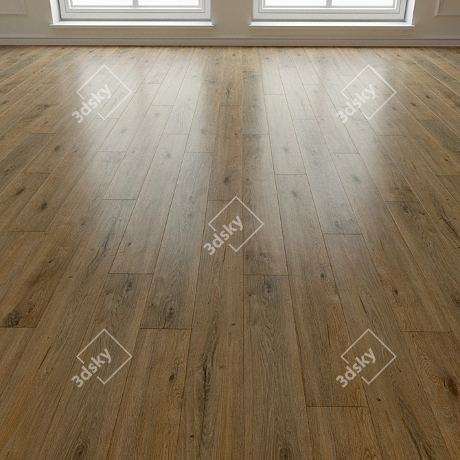 Natural Wood Parquet Laminate 3D model image 3