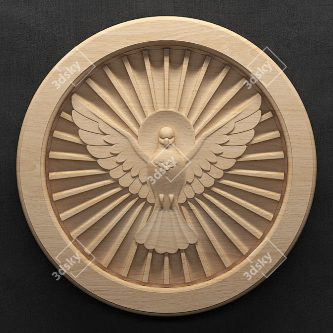 Elegant Peace Dove Decor 3D model image 1