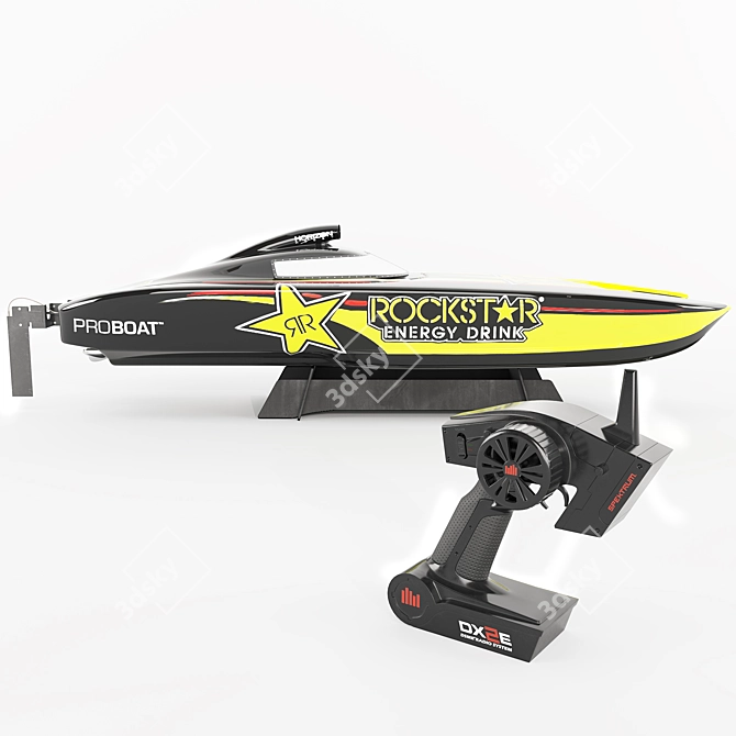 Remote Controlled Gasoline Engine Boat 3D model image 1