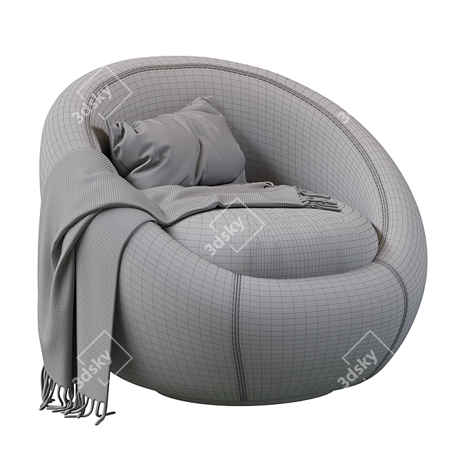 Cozy Swivel Chair: Comfortable and Stylish Furniture for Any Space 3D model image 5