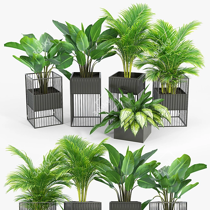 Modern Kehlani Plant Stand &343 3D model image 1