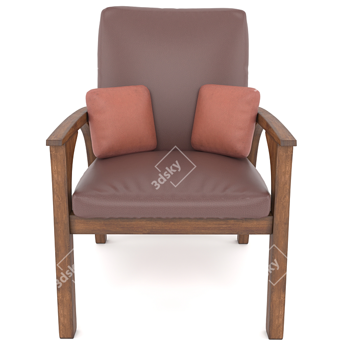 Luxury Leather Chair 3D model image 1