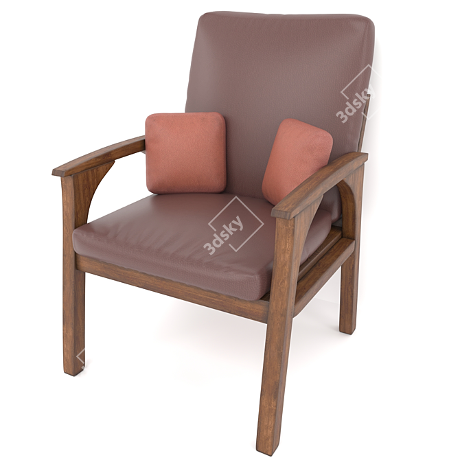 Luxury Leather Chair 3D model image 2
