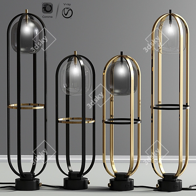 Elegant Saint Mila Floor Lamp 3D model image 3