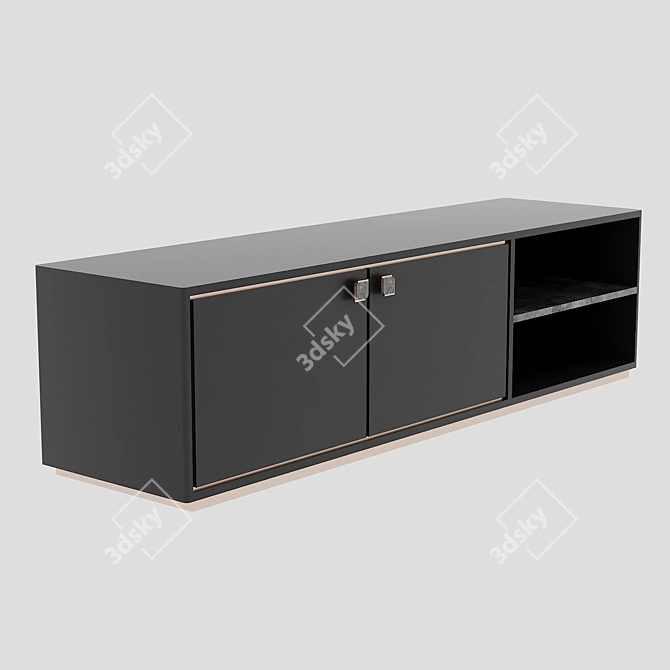 Custom TV Stand Chest | 1900x620x500 Size 3D model image 2