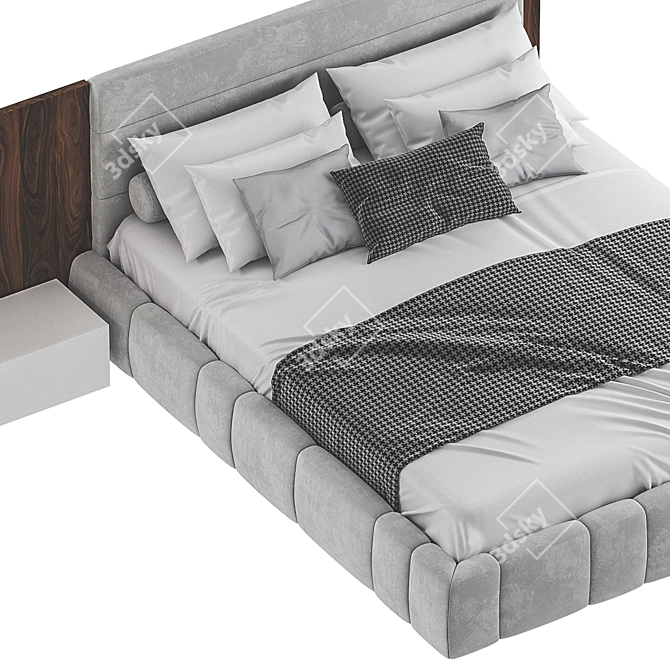 Modern Bed Design | V-Ray Compatible 3D model image 3