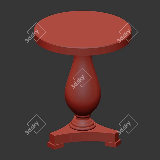 Luxury Ralph Lauren Side Table 3D model image 2