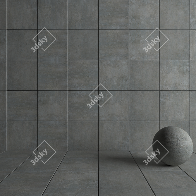 Cemento Gray Concrete Wall Tiles 3D model image 4