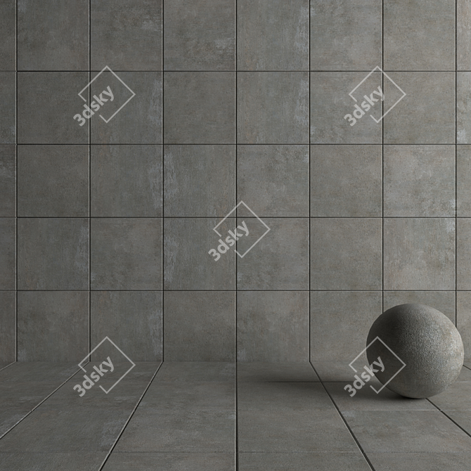 CMTOX Concrete Wall Tiles: Modern & Versatile 3D model image 4