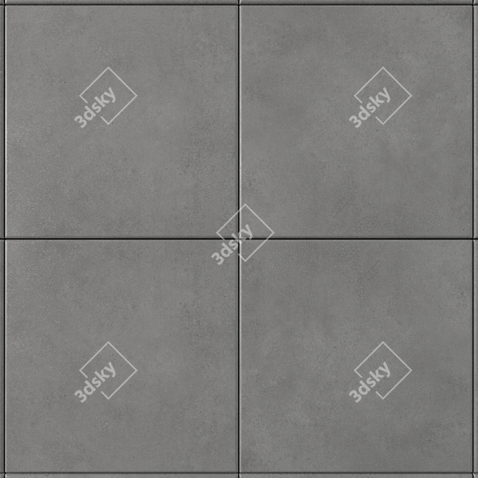 CORE Anthracite Concrete Wall Tiles 3D model image 2