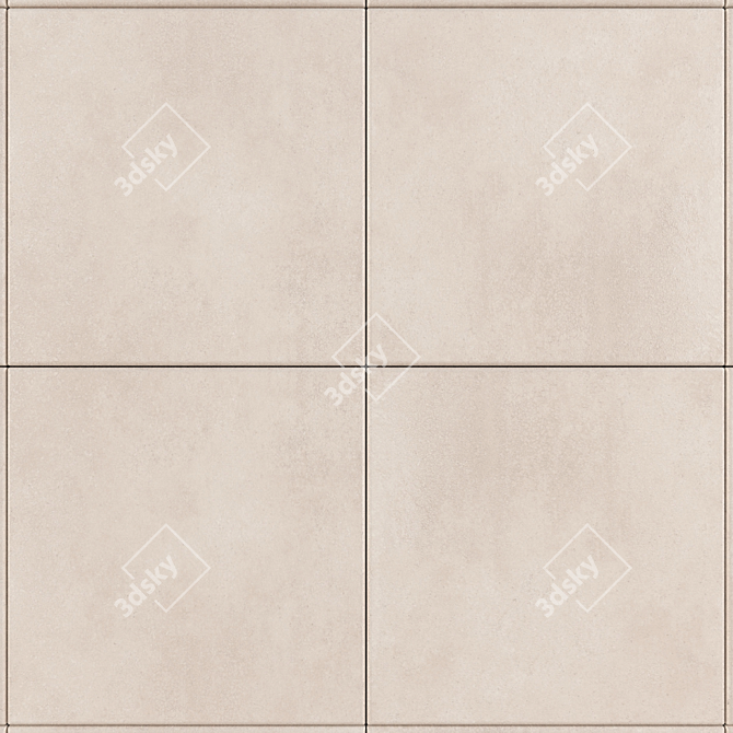 CORE Beige Concrete Wall Tiles 3D model image 2