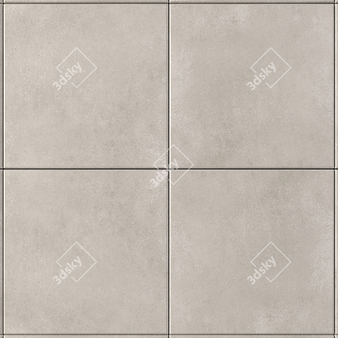 Core Fume Concrete Wall Tiles: Modern & Versatile 3D model image 2