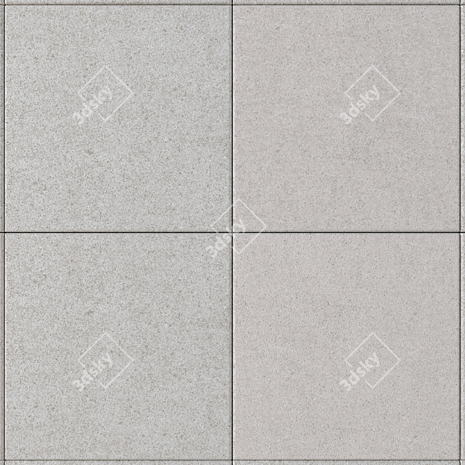 Euro Greige Concrete Wall Tiles: Multi-Texture Set 3D model image 2