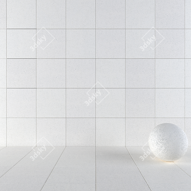  Euro White Concrete Wall Tiles 3D model image 1