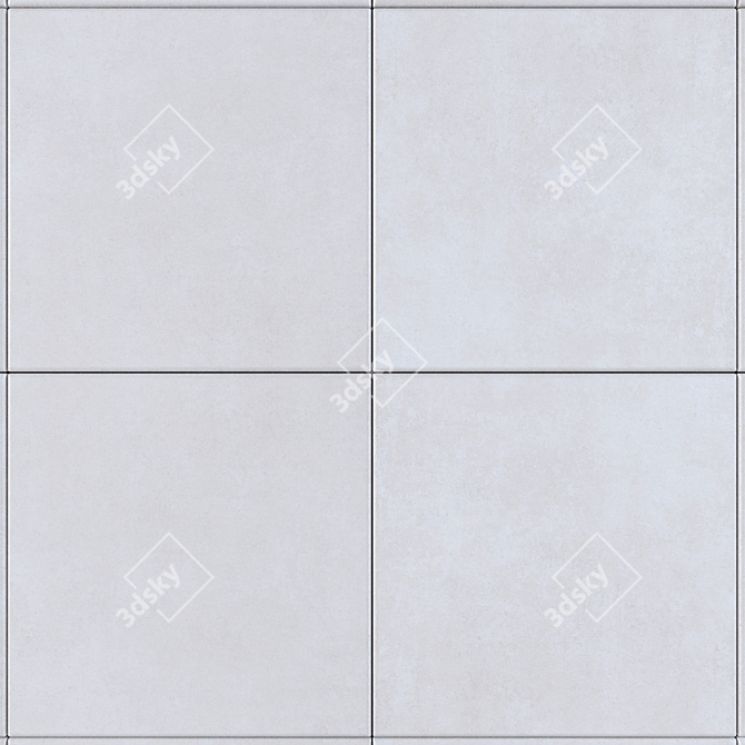 Modern Concrete Wall Tiles 3D model image 2