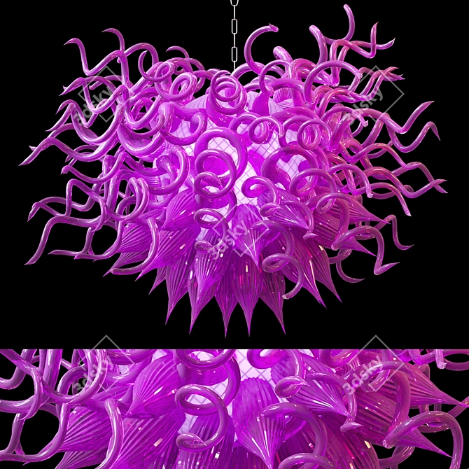 Jellyfish Tentacles Chandelier 3D model image 1