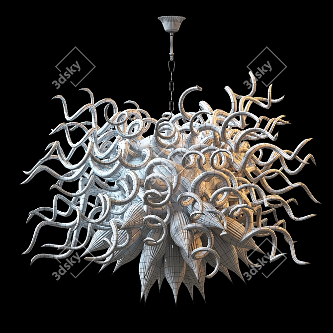 Jellyfish Tentacles Chandelier 3D model image 3