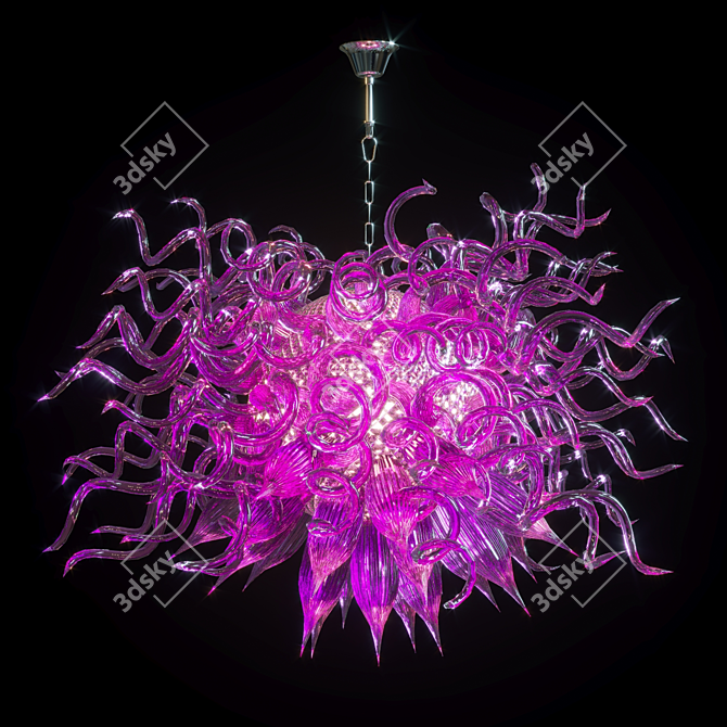 Jellyfish Tentacles Chandelier 3D model image 10