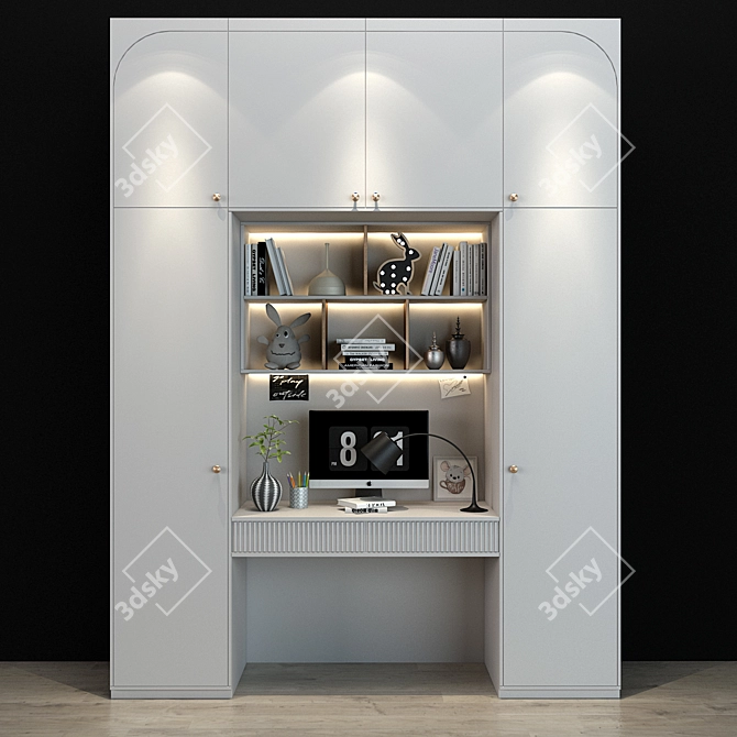 Modern Storage Solution: Cabinet 0153 3D model image 1