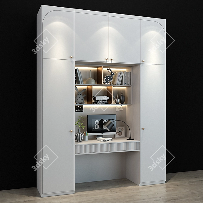 Modern Storage Solution: Cabinet 0153 3D model image 2