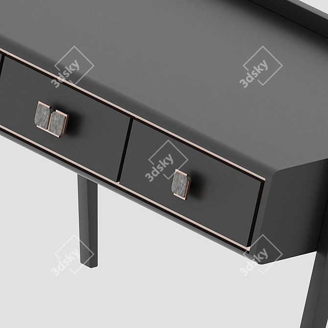 Spacious Modern Desk: 148cm x 59.5cm x 79cm 3D model image 3