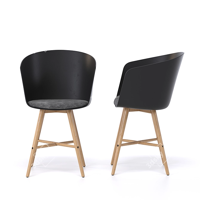 JYSK FAVRBJERG: Sleek Dining Chair 3D model image 4