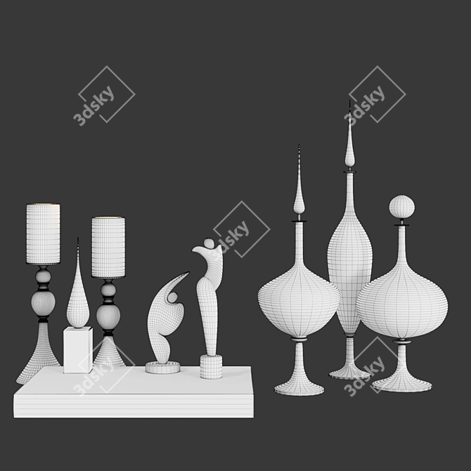 Corona Decor Set: Exquisite and Versatile 3D model image 2