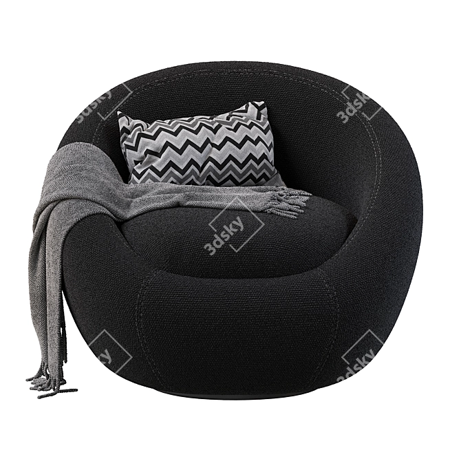 Cozy Swivel Chair: Stylish and Functional 3D model image 2