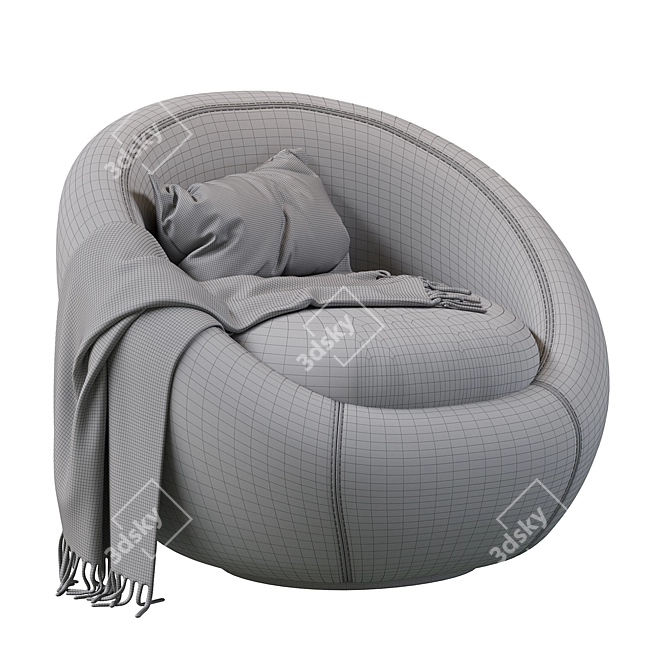 Cozy Swivel Chair: Stylish and Functional 3D model image 5