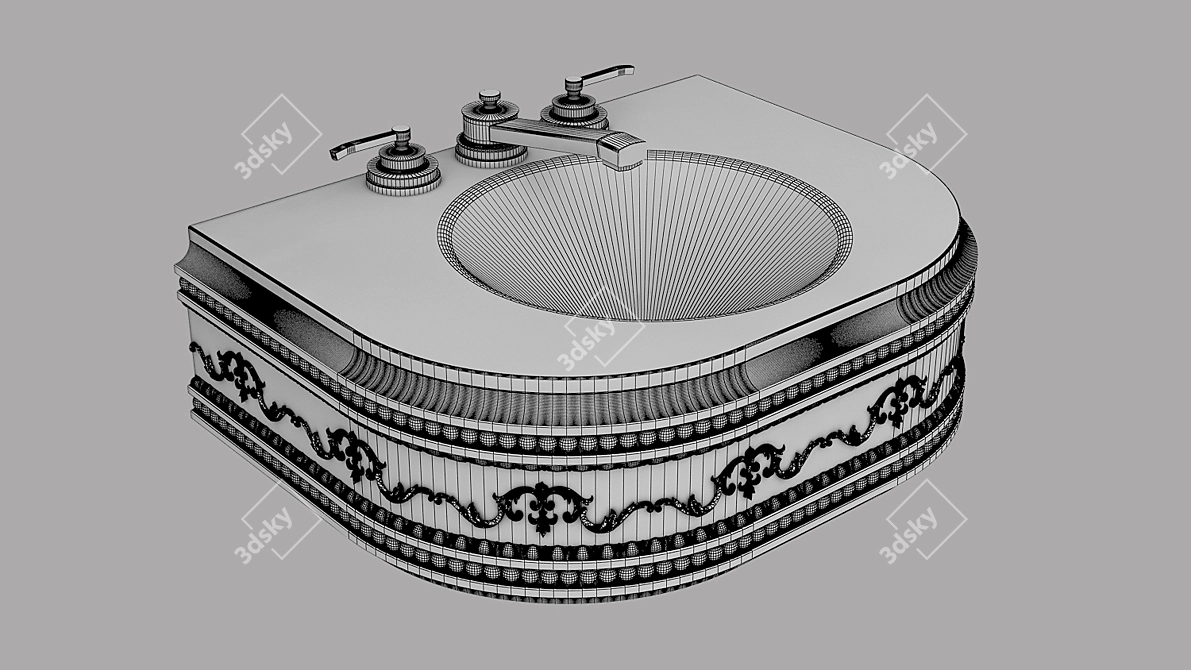 Classic Wash Basin - Vray/Corona - FBX Files 3D model image 3