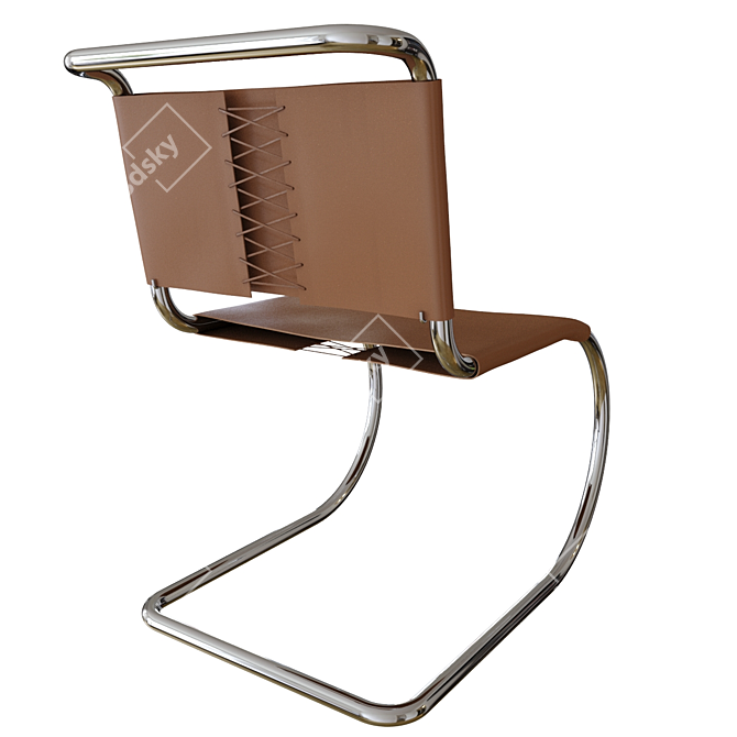 Minimalist MR Side Chair 3D model image 2