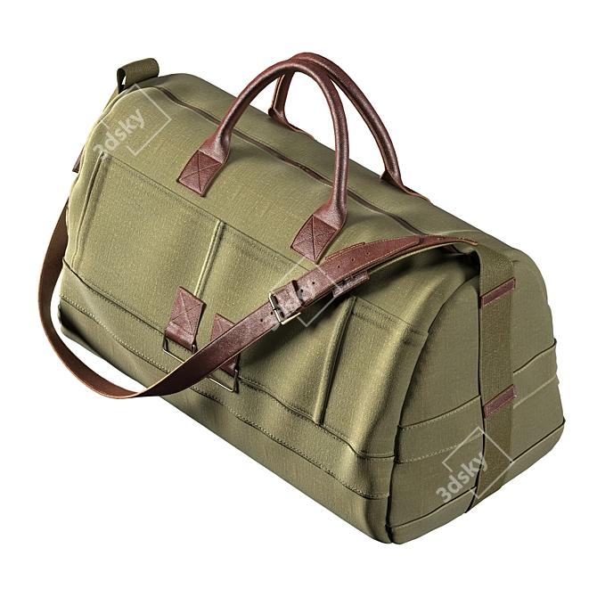 Versatile Vintage Weekender Bag 3D model image 1