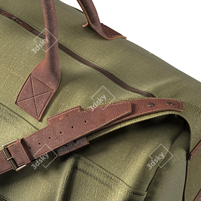 Versatile Vintage Weekender Bag 3D model image 2