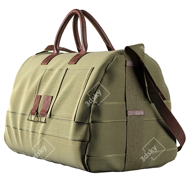 Versatile Vintage Weekender Bag 3D model image 3