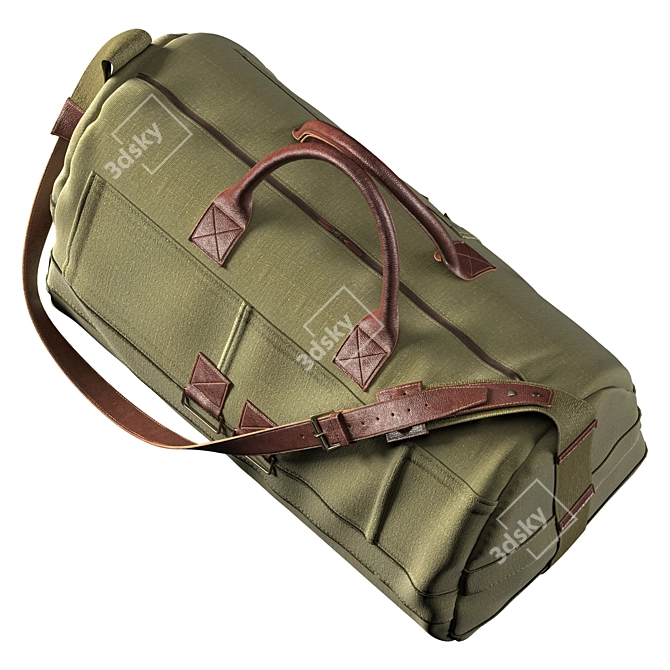 Versatile Vintage Weekender Bag 3D model image 4