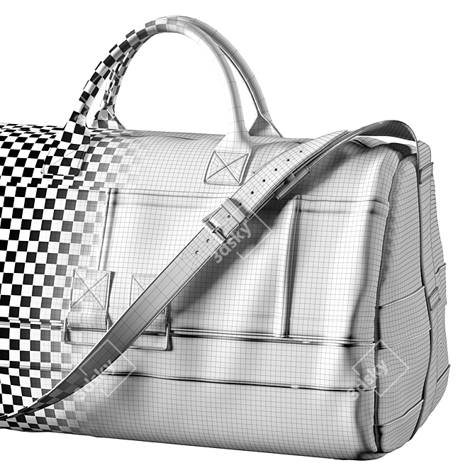 Versatile Vintage Weekender Bag 3D model image 5