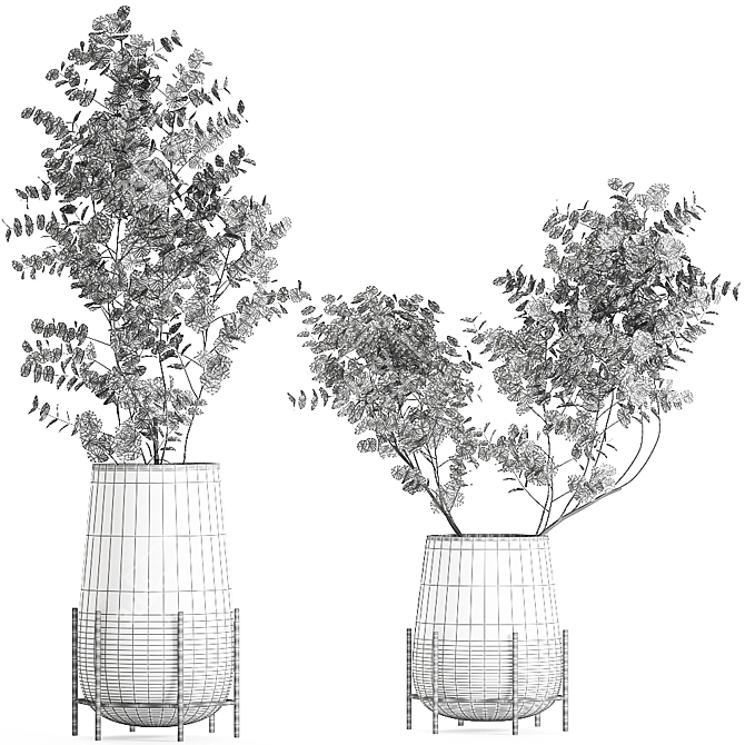 Ashen Eucalyptus Bouquet 3D model image 4
