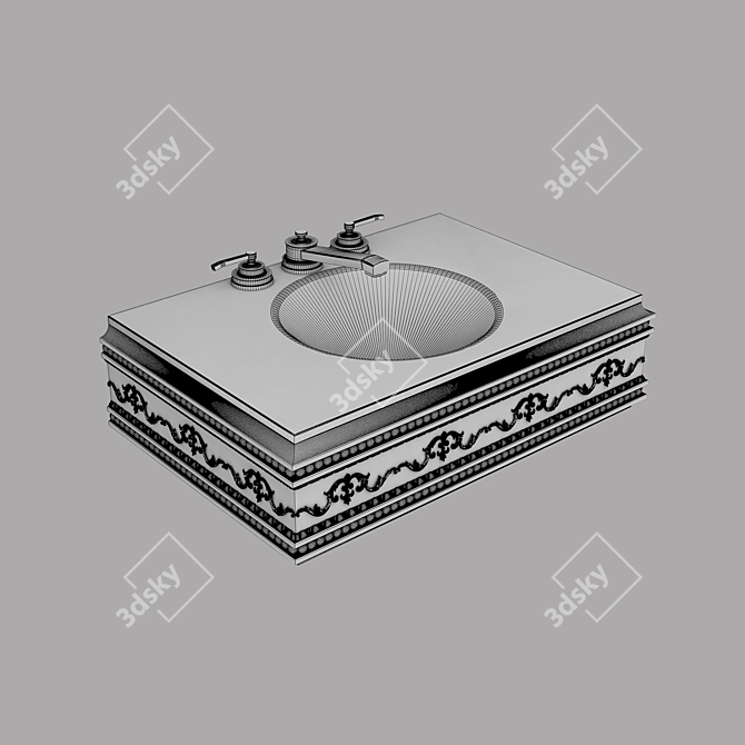 Premium Wash Basin Set_3D Modeling 3D model image 4