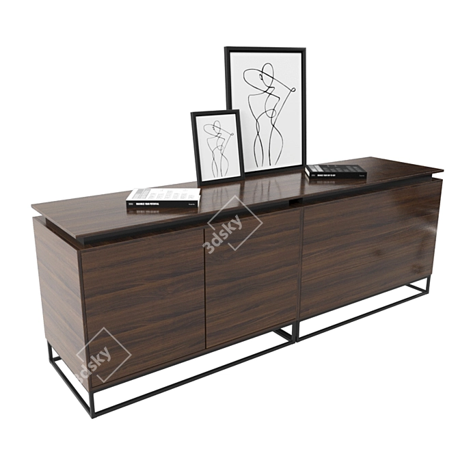 Executive Office Desk Manager 3D model image 2