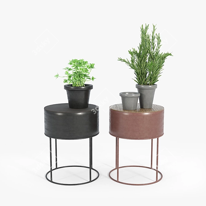 Round Plant Box: Versatile & Beautiful 3D model image 4