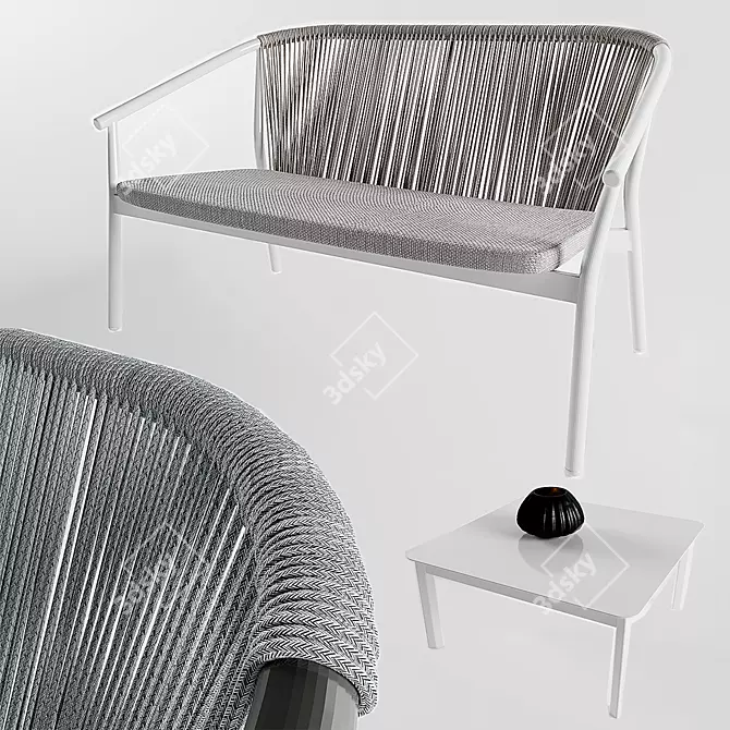 Varaschin Smart Sofa: Stylish Comfort for Outdoor Spaces 3D model image 1