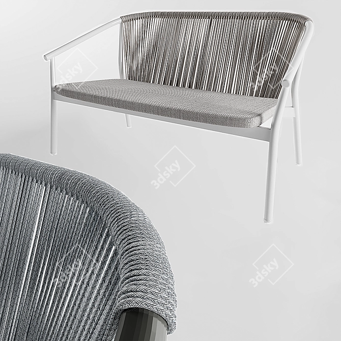 Varaschin Smart Sofa: Stylish Comfort for Outdoor Spaces 3D model image 6