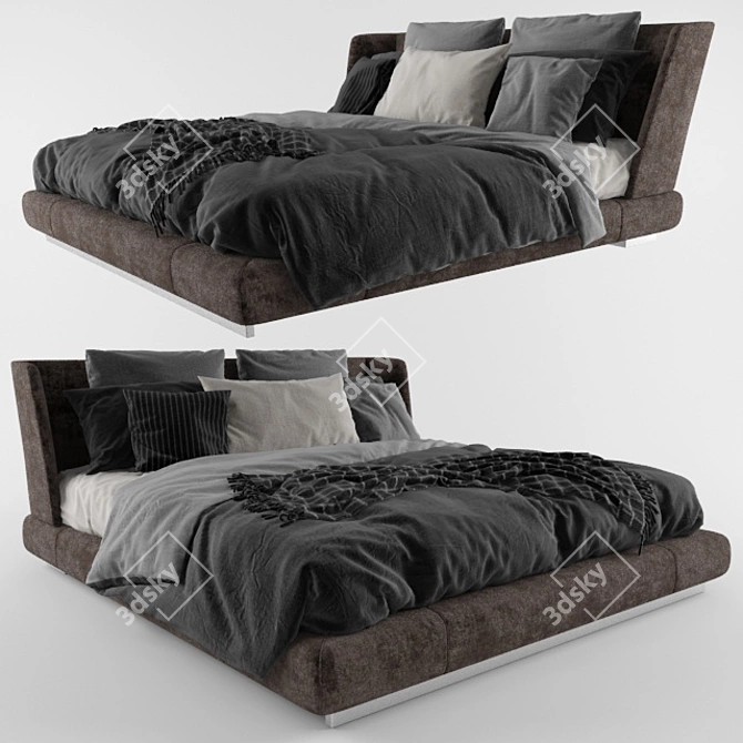 Creed Bed: Modern Elegance in Your Bedroom 3D model image 1