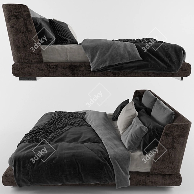 Creed Bed: Modern Elegance in Your Bedroom 3D model image 2