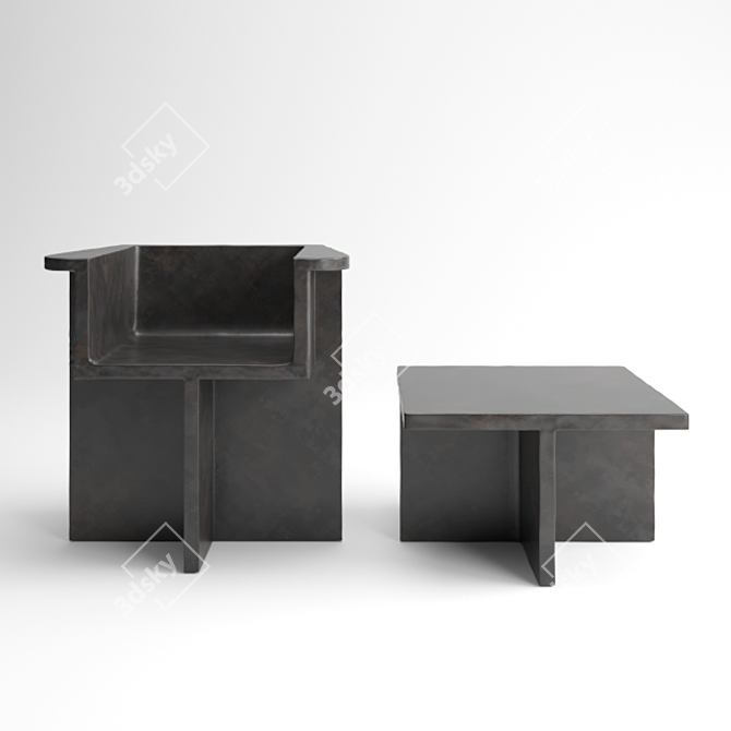 Brutus 101 Copenhagen: Elegant Dining Set 3D model image 2