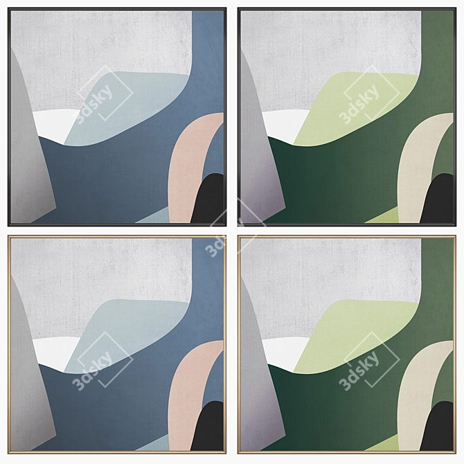 Artistic Wall Paintings Collection 3D model image 2