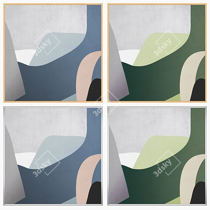 Artistic Wall Paintings Collection 3D model image 3